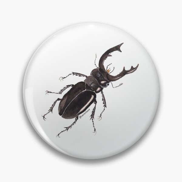 Item preview, stag beetle insect watercolor designed and sold by veroslawa.