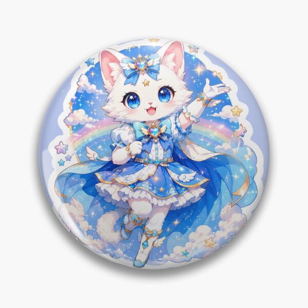 Item preview, Magical Girl Cat Chibi Blue Celestial Anime Style designed and sold by     NovaCraft.