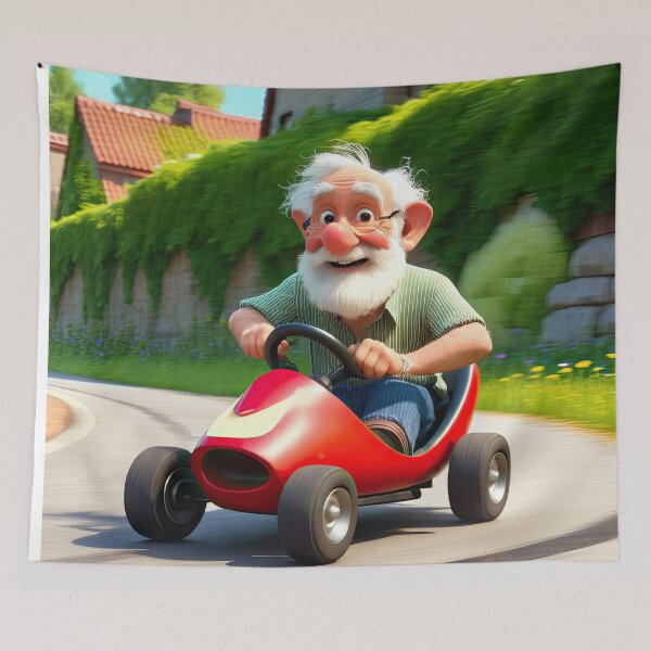 Item preview, Old Man riding a go-cart designed and sold by Colin Bentham.