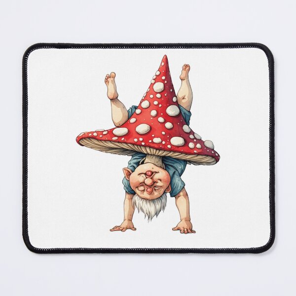 Item preview, Funny Handstanding Mushroom Gnome Whimsical Fantasy designed and sold by dcohea.