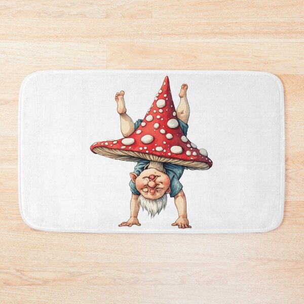 Item preview, Funny Handstanding Mushroom Gnome Whimsical Fantasy designed and sold by dcohea.