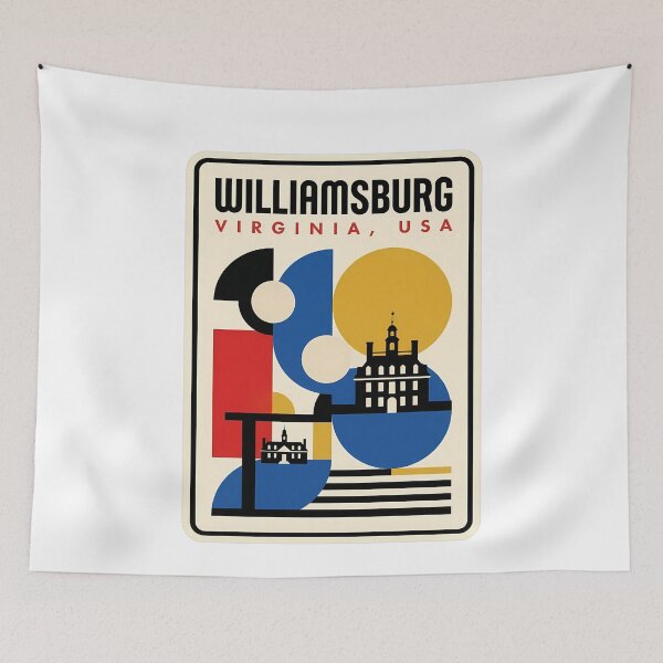 Item preview, Williamsburg Virginia Mid Century Modern Geometric Travel designed and sold by k3rstman1.