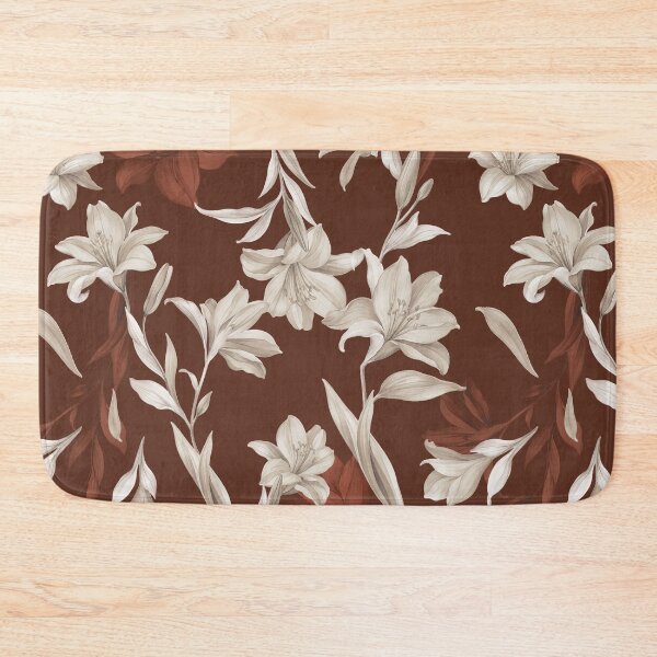 Item preview, Cream Lily Pattern designed and sold by imaniko.