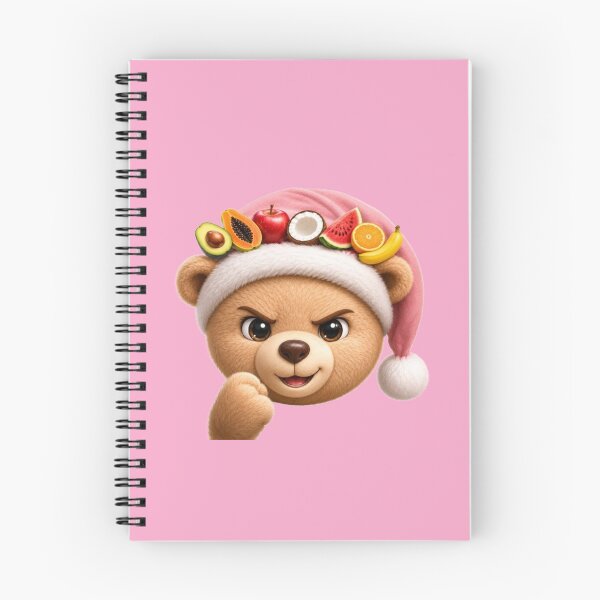 Item preview, Confident Teddy Bear in Baby Pink Santa Hat designed and sold by annenambiro.