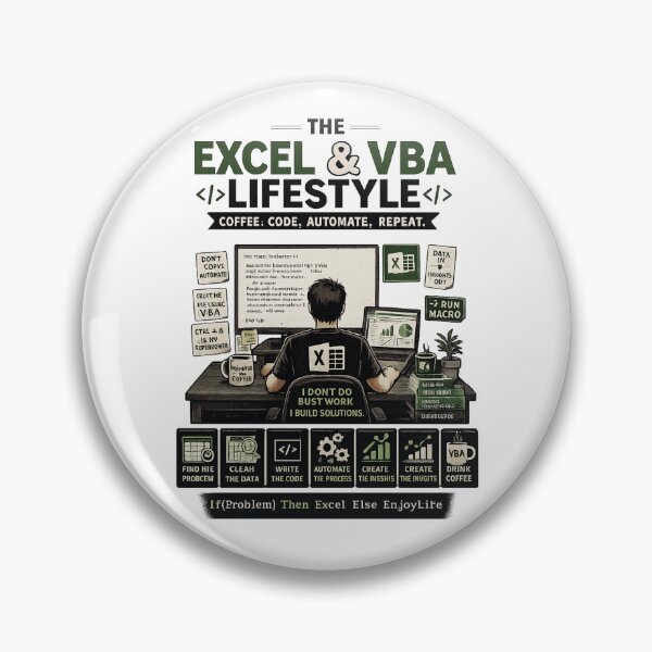 Item preview, Excel & VBA </> Lifestyle </> | Power Query & Excel Analyst Shirt designed and sold by Cavalier-org.