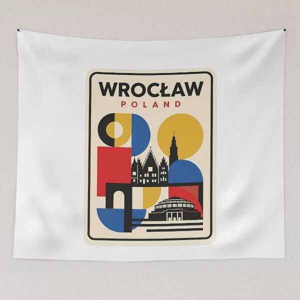 Item preview, Wroclaw Poland Retro Bauhaus Geometric Architecture designed and sold by k3rstman1.