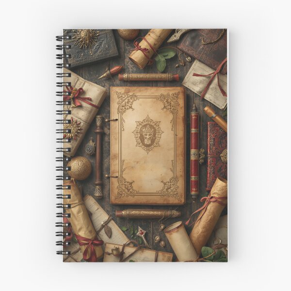 Item preview, Vintage Explorer Journal with Antique Maps and Scrolls designed and sold by Evergreen Horizon Works.