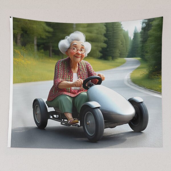 Item preview, Old Woman riding a go-cart designed and sold by Colin Bentham.