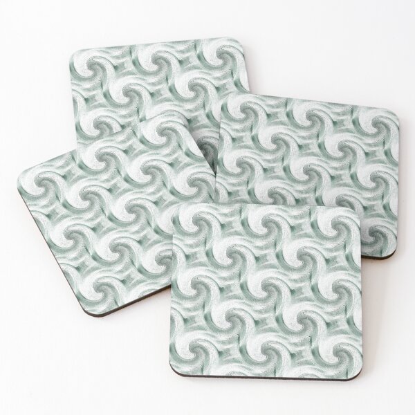 Item preview, Ocean Wave Spiral Pattern in Green designed and sold by Artistestella.