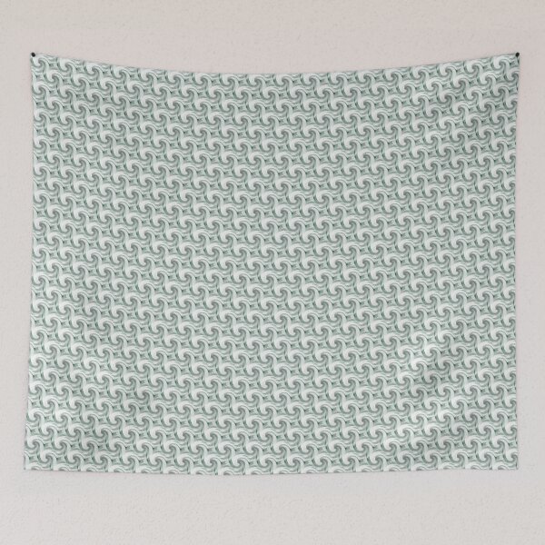 Item preview, Ocean Wave Spiral Pattern in Green designed and sold by Artistestella.