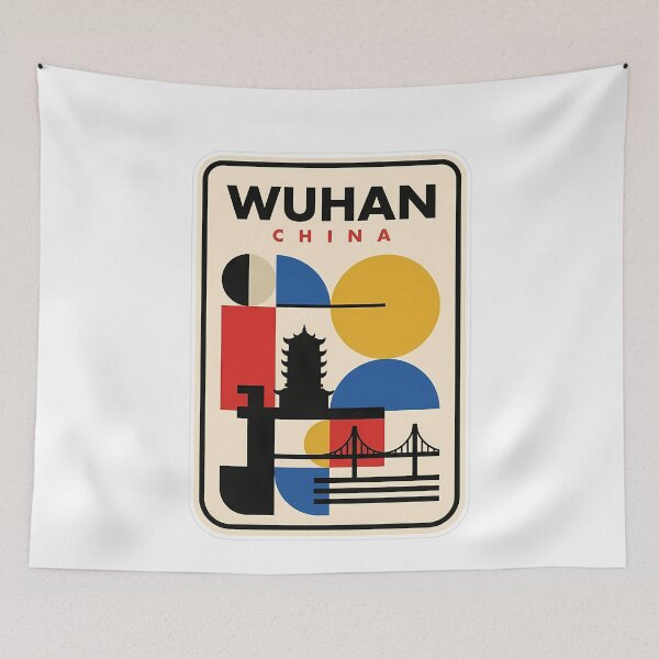 Item preview, Vintage Wuhan China Geometric Bauhaus Travel designed and sold by k3rstman1.