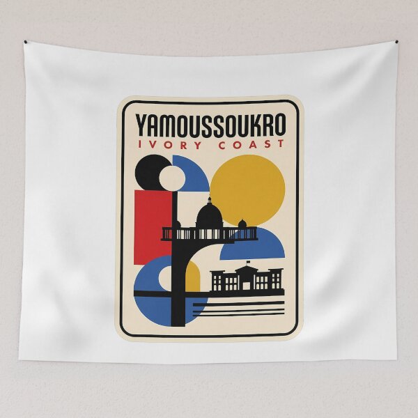 Item preview, Yamoussoukro Ivory Coast Geometric Bauhaus Basilica Travel designed and sold by k3rstman1.