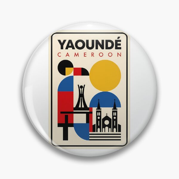 Item preview, Yaoundé Cameroon Geometric Minimalist Travel Landmark designed and sold by k3rstman1.