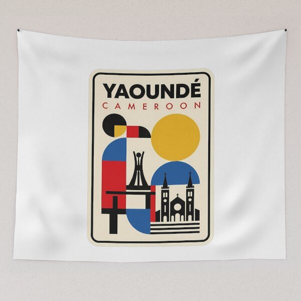 Item preview, Yaoundé Cameroon Geometric Minimalist Travel Landmark designed and sold by k3rstman1.