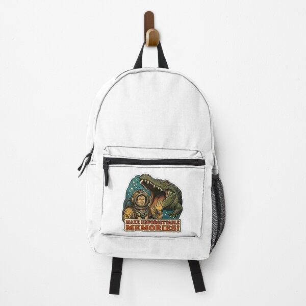 Item preview, Make Unforgettable Memories Funny Vintage Diver Crocodile Sticker  designed and sold by RareVisuals.