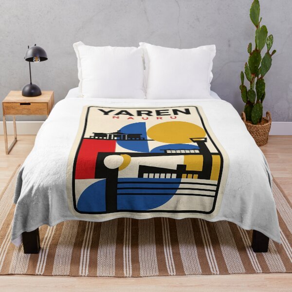 Item preview, Retro Yaren Nauru Bauhaus Style Geometric Travel designed and sold by k3rstman1.