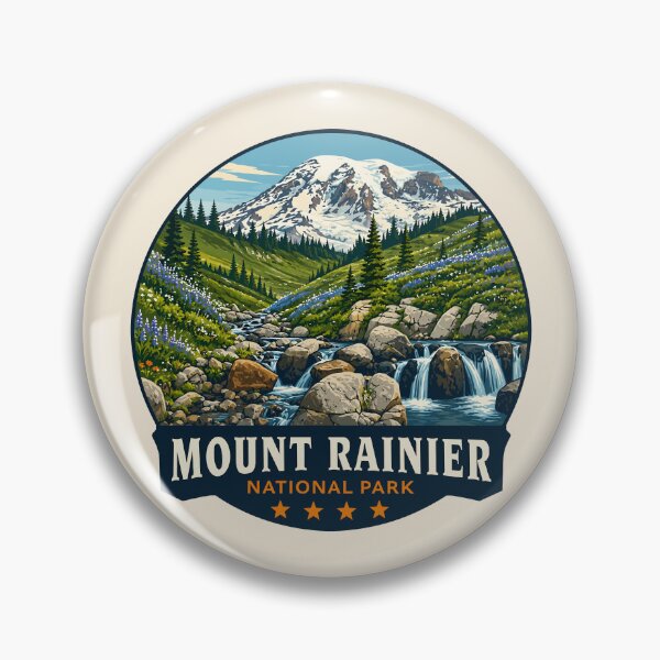 Item preview, Mount Rainier National Park Retro Design designed and sold by Gideon Emmerich.