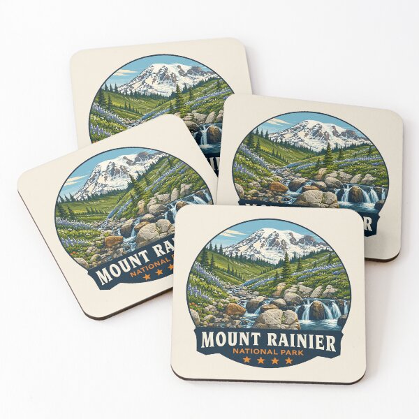 Item preview, Mount Rainier National Park Retro Design designed and sold by Gideon Emmerich.