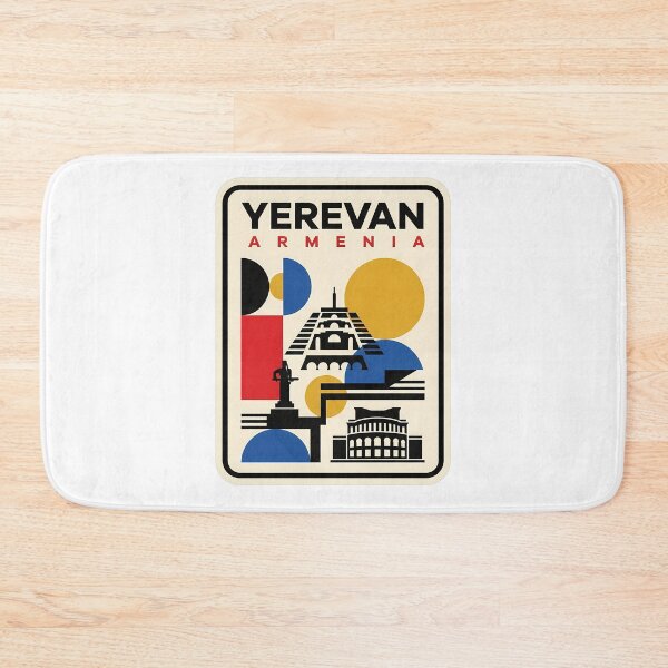 Item preview, Geometric Yerevan Armenia Modernist Travel Art designed and sold by k3rstman1.