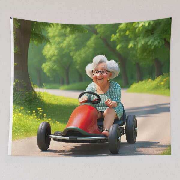 Item preview, Old Woman riding a go-cart designed and sold by Colin Bentham.