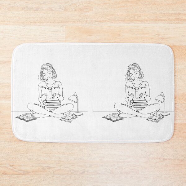 Item preview, Peaceful Book Lover Reading Illustration Line Art Design designed and sold by Evergreen Horizon Works.
