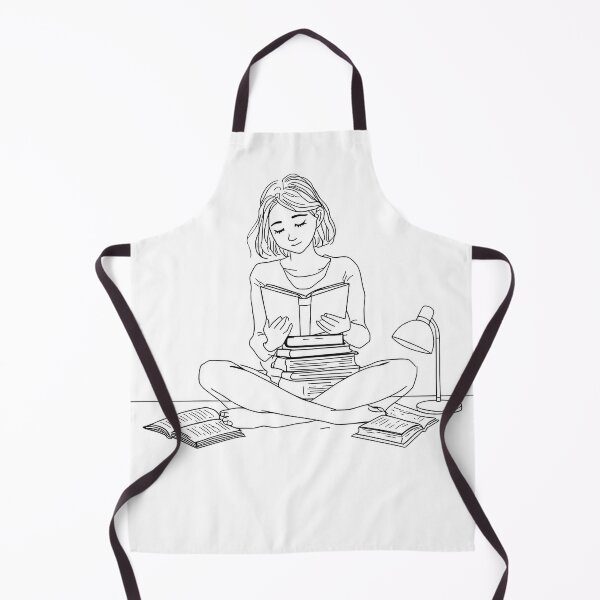 Item preview, Peaceful Book Lover Reading Illustration Line Art Design designed and sold by Evergreen Horizon Works.