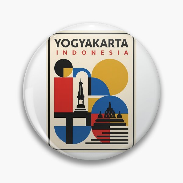 Item preview, Retro Yogyakarta Indonesia Geometric Travel Landmark Style designed and sold by k3rstman1.