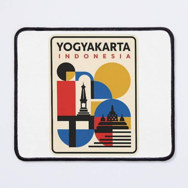 Item preview, Retro Yogyakarta Indonesia Geometric Travel Landmark Style designed and sold by k3rstman1.