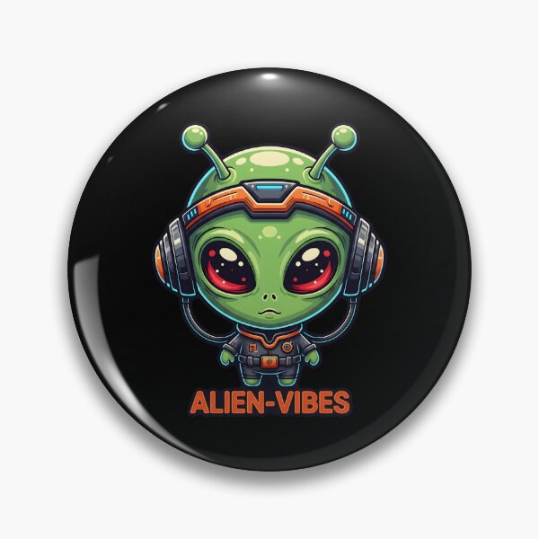 Item preview, Alien Vibes Cute Music Headphones Cartoon designed and sold by Canvas-Whispers.