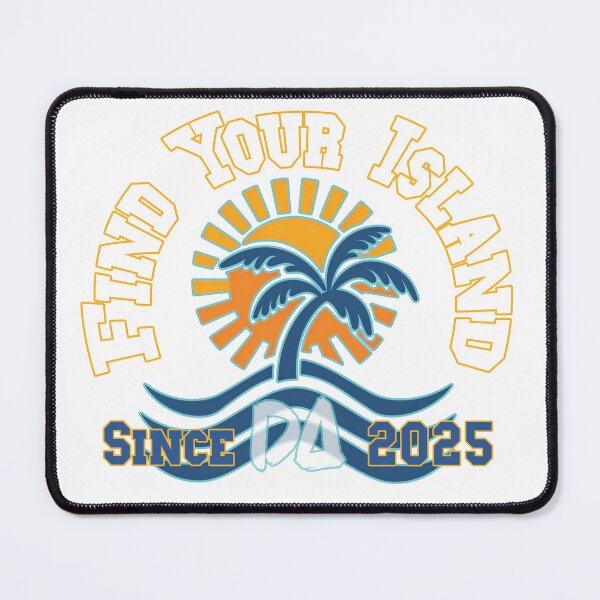 Item preview, Find Your Island Vintage Varsity Palm Tree Retro Sunset Coastal Beach Streetwear Graphic designed and sold by DesignArtist.ia.