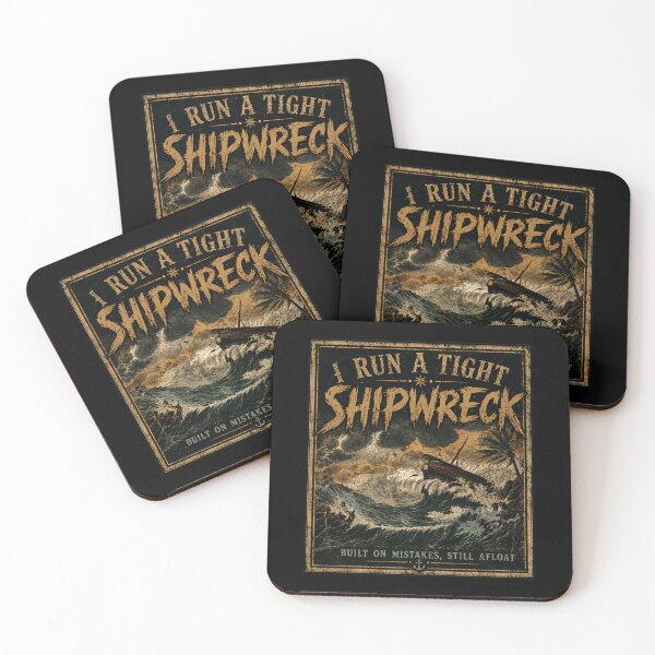 Item preview, I Run A Tight Shipwreck Chaotic Life Humor Still Afloat Resilience Survivor designed and sold by HumansStuck12.