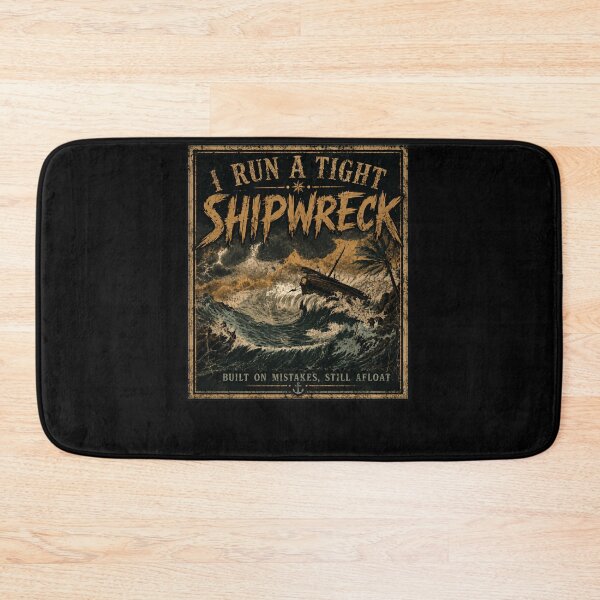 Item preview, I Run A Tight Shipwreck Chaotic Life Humor Still Afloat Resilience Survivor designed and sold by HumansStuck12.