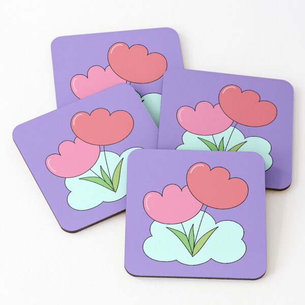 Item preview, Cute Pink and Red Tulips on Blue Cloud designed and sold by ubborn.