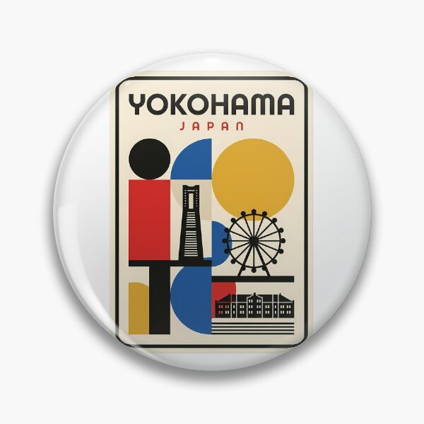 Item preview, Yokohama Japan Retro Geometric Cityscape designed and sold by k3rstman1.