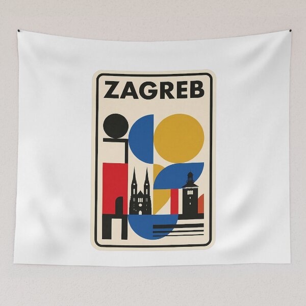 Item preview, Zagreb Croatia Mid Century Modern Travel Style designed and sold by k3rstman1.