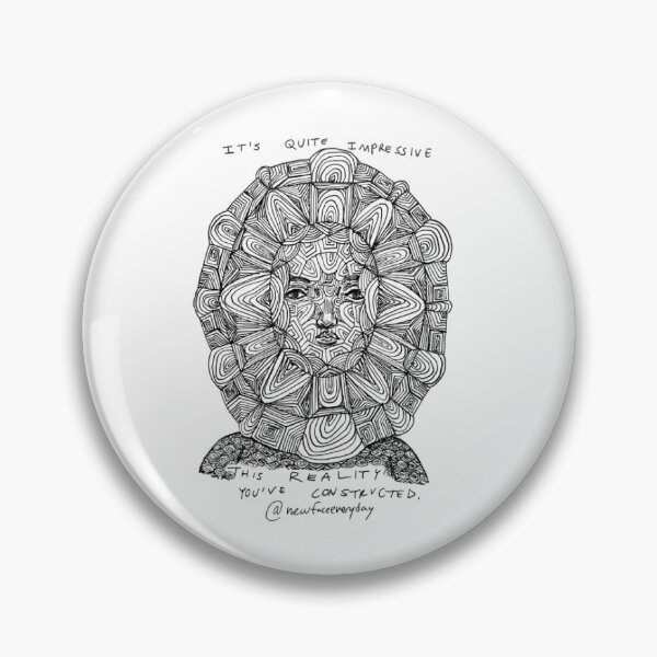 Item preview, Constructed Reality Intricate Geometric Face Line Art designed and sold by Newfacedesi.