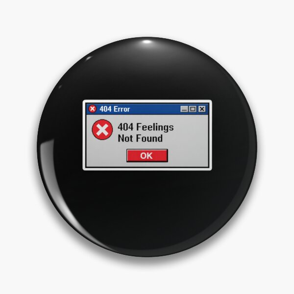 Item preview, 404 Feelings Not Found – Retro Error Box Sticker designed and sold by Timeless Junction.