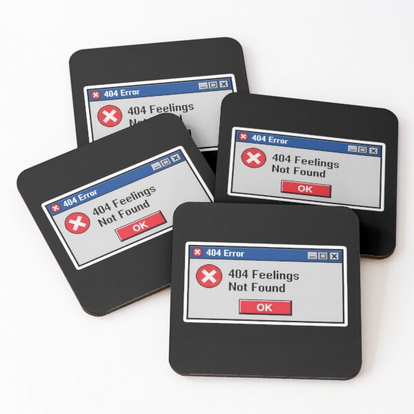 Item preview, 404 Feelings Not Found – Retro Error Box Sticker designed and sold by Timeless Junction.