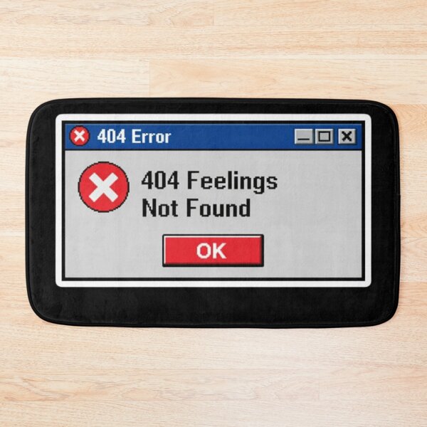 Item preview, 404 Feelings Not Found – Retro Error Box Sticker designed and sold by Timeless Junction.