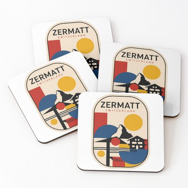 Item preview, Zermatt Switzerland Matterhorn Geometric Vintage Travel Scene designed and sold by k3rstman1.