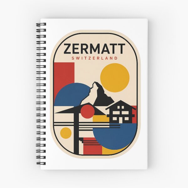Item preview, Zermatt Switzerland Matterhorn Geometric Vintage Travel Scene designed and sold by k3rstman1.
