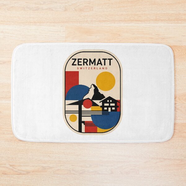 Item preview, Zermatt Switzerland Matterhorn Geometric Vintage Travel Scene designed and sold by k3rstman1.