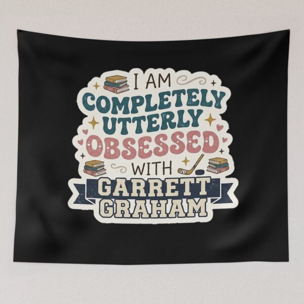 Item preview, I Am Completely Utterly Obsessed With Garrett Graham Bookish Quote Small Sticker designed and sold by  BreedCraft Studio.