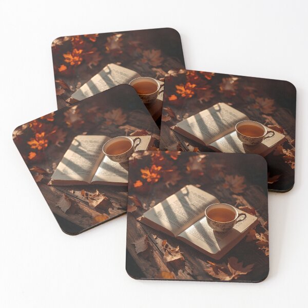 Item preview, Cozy Autumn Reading with Tea and Open Book Illustration designed and sold by Evergreen Horizon Works.
