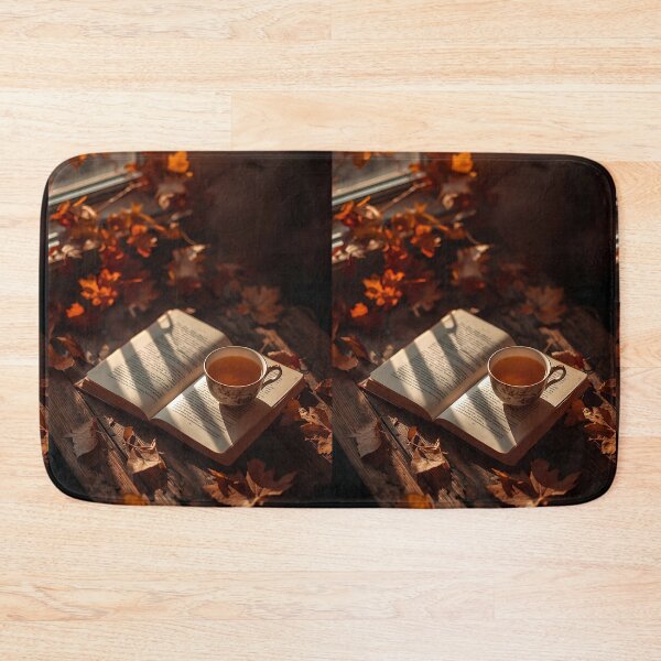 Item preview, Cozy Autumn Reading with Tea and Open Book Illustration designed and sold by Evergreen Horizon Works.
