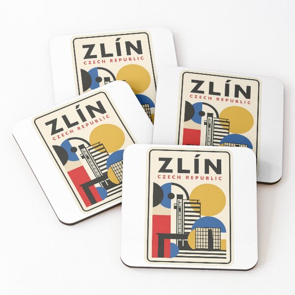 Item preview, Zlín Czech Republic Vintage Geometric Travel Poster designed and sold by k3rstman1.