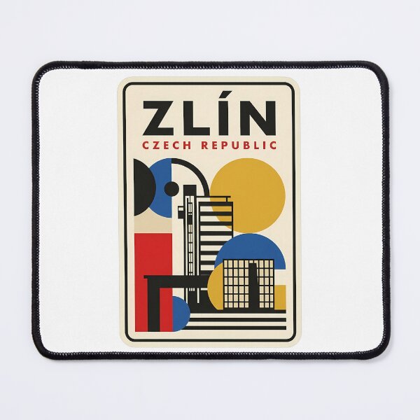 Item preview, Zlín Czech Republic Vintage Geometric Travel Poster designed and sold by k3rstman1.