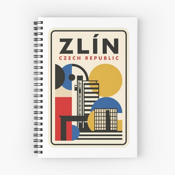 Item preview, Zlín Czech Republic Vintage Geometric Travel Poster designed and sold by k3rstman1.
