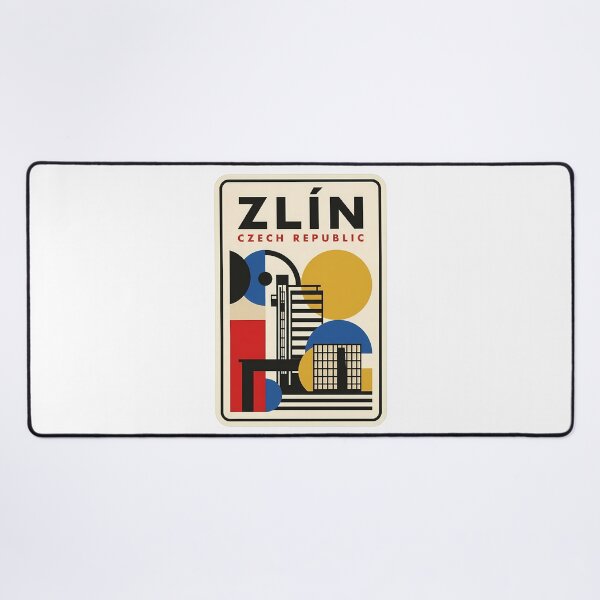 Item preview, Zlín Czech Republic Vintage Geometric Travel Poster designed and sold by k3rstman1.