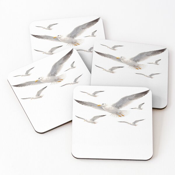 Item preview, Graceful Seagulls Soaring Through the Open Sky designed and sold by Artisan Finds Online.